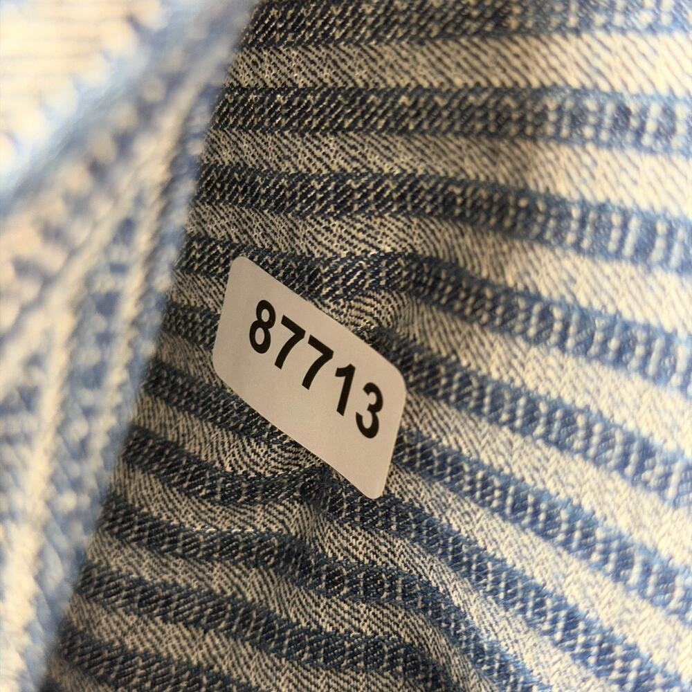 LEVIS Shirt Men M Railroad Hickory Striped Button Up White Tab Cotton HK VTG - Picture 11 of 11